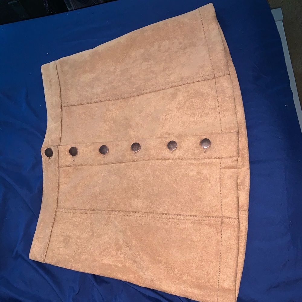 F21 Faux Suede Mini Skirt